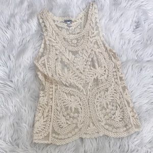 EXPRESS SHEER LACE TANK